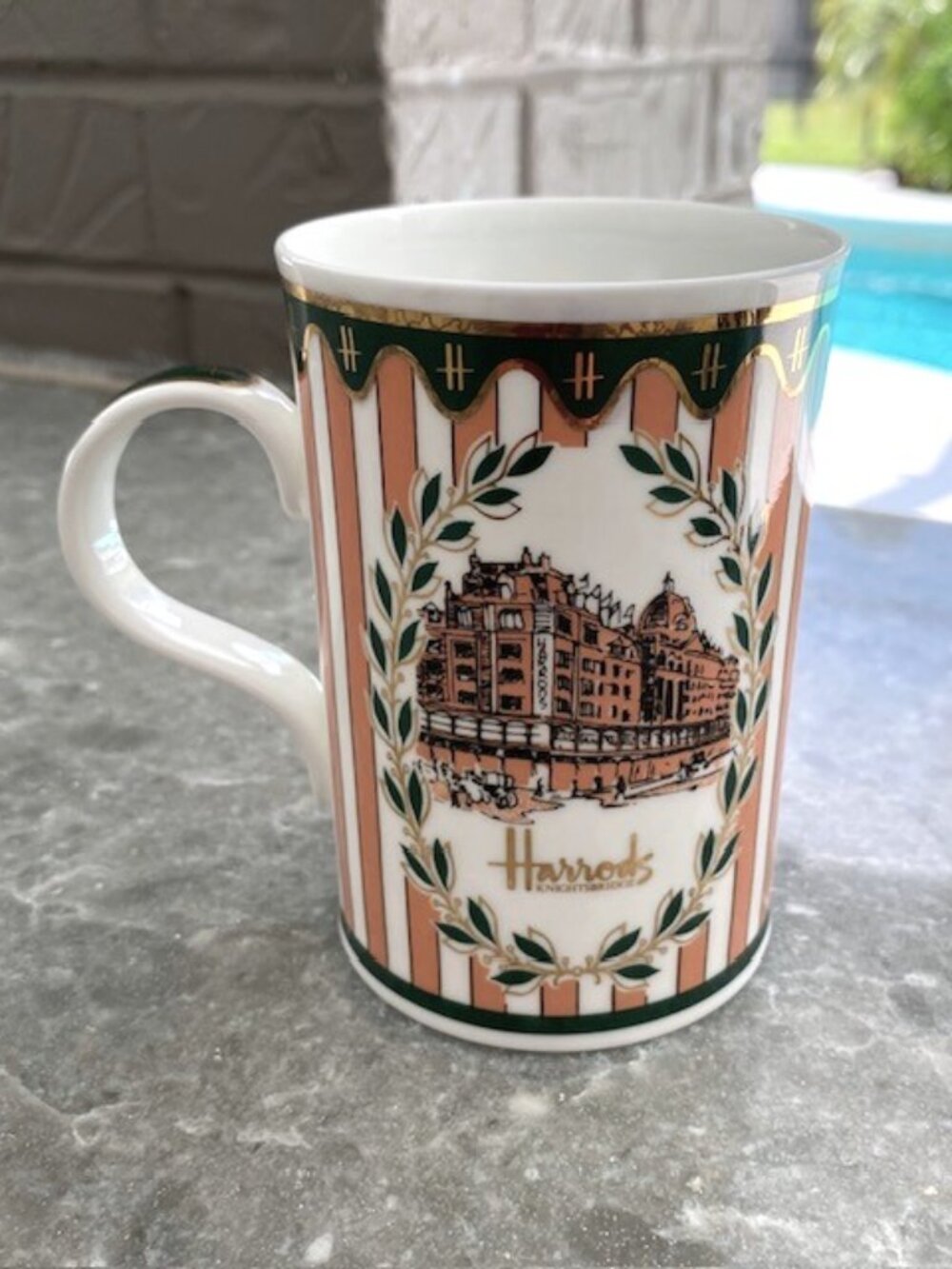 Harrods Mug Coffee Tea London Fine Bone China Made in England Collectible